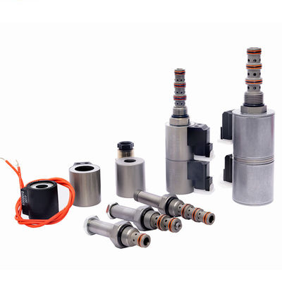 प्लग इन 5 पोर्ट 3 वे सोलेनोइड वाल्व डबल कनेक्टर के साथ हाइड्रोलिक 12V / 24V
